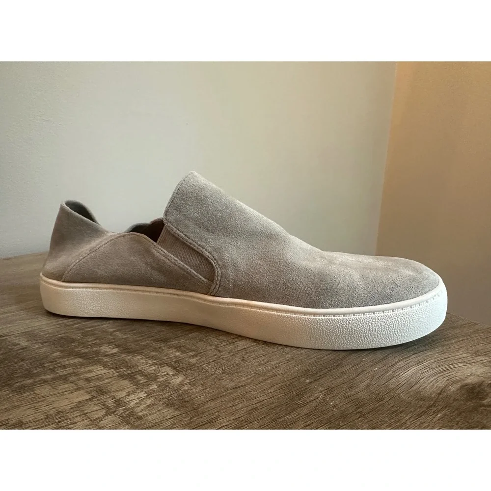 Steve Madden Fayna Suede Slip On Sneakers Loafer Flat Gray Women Size 10, NWOT‎